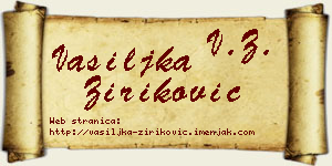 Vasiljka Ziriković vizit kartica